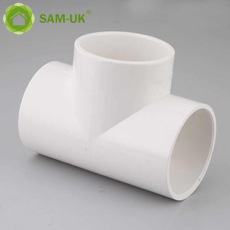 sam-uk Factory wholesale high quality plastic pvc pipe plumbing fittings manufacturers schedule 40 pvc tee pipe fitting