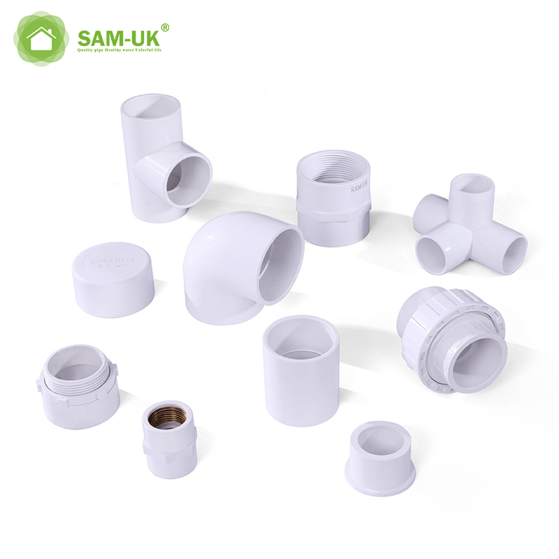 Factory wholesale high quality plastic pvc pipe plumbing fittings manufacturers PVC comperssion coupling pipe fitting