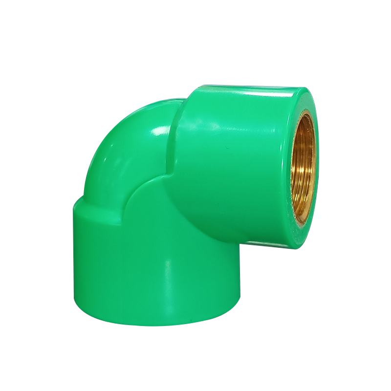 Hot selling factory wholesale high-quality Plastic 1/2 PVC reducing thread 90 deg elbow with brass