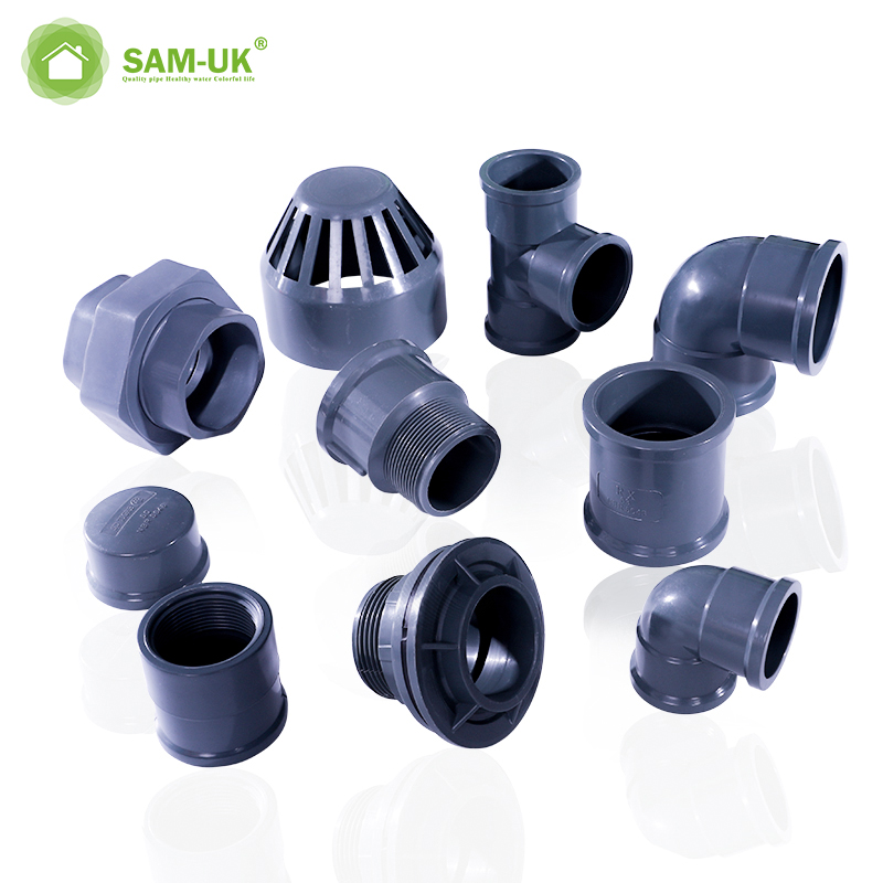 Factory wholesale high quality pvc pipe plumbing fittings manufacturers plastic PVC female socket with brass