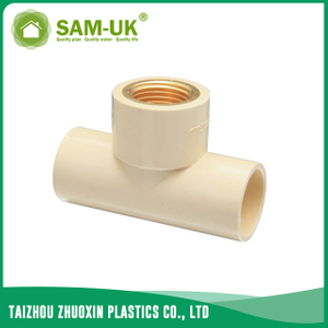 CPVC female brass tee for water supply Schedule 40 ASTM D2846