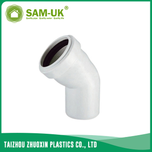 PVC sewer socket 45 deg elbow for drainage water NBR 5688
