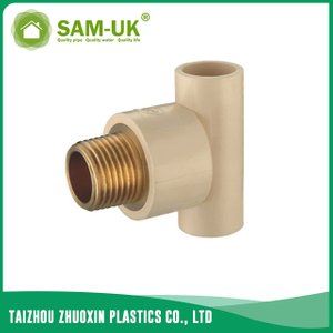 CPVC male brass tee for water supply Schedule 40 ASTM D2846
