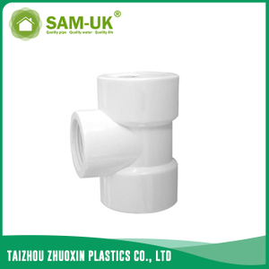PVC threaded reducing tee for water supply BS 4346