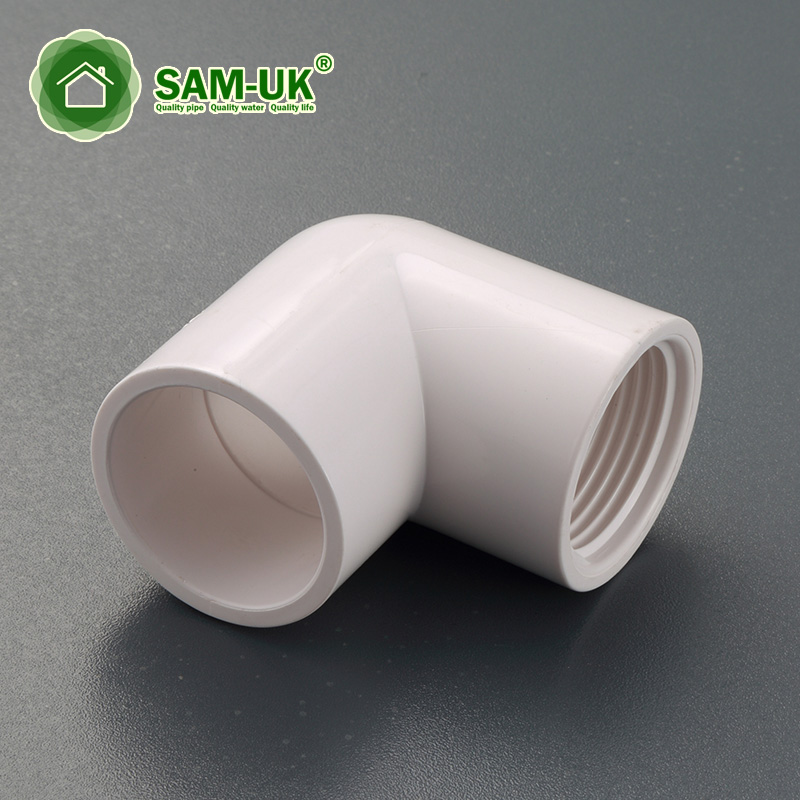 Plastic threaded schedule 40 1 inch PVC female pipe elbow for building