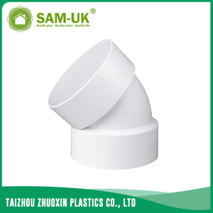 PVC DWV 45 degree elbow for drainage water ASTM D2665